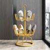 EYPKPL shoe organizer Metal Shoe Cabinet 360 Rotating Circular Shoe Rack Sturdy And Stable Shoe Organizers Easy Access Shoe Locker Open Shoe Shelf save space view 1