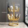 EYPKPL shoe organizer Metal Shoe Cabinet 360 Rotating Circular Shoe Rack Sturdy And Stable Shoe Organizers Easy Access Shoe Locker Open Shoe Shelf save space view 2