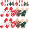 Zerodeko 125pcs Christmas Wooden Clips Photo Holders Light String Tree Clothespins for Holiday Decor Snowflake for Photo Displays and Crafts view 1