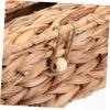 Amosfun 1pc Woven Tissue Storage Box for Living Room and Kitchen Light Yellow Seagrass Design Household Napkin Holder Stylish Tissue Box Organizer for Home view 2