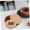OUNONA 1set Round Baking Paper Box for Cookies Desserts and Treats Durable Household Biscuit Containers for Family Grocery and Catering Use view 2