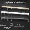 Curtain Single Tracks Ceiling Or Wall Mounting, Heavy Duty Curtain Tracks Rods System, Room Divider Partition Curtain Ceiling Rails, Sliding Shower Ceiling Track 1.6-26.2 Ft, Aluminum Curtain Track ( view 3