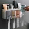 Toothbrush Rack, Brushing Cup, Mouthwash, Wall-Mounted Bathroom, Punch-Free, Wall-Mounted Dental Set view 4