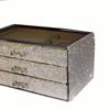 Bestbling Bling Acrylic Jewelry Box with 3 Drawers - Stylish and Protective Jewelry Boxes Organizer for Earring Rings Bangle Bracelet, Velvet Jewelry Display Case Holder Storage (Silver) view 3
