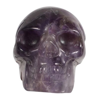 Ciieeo 1pc Chic Natural Amethyst Ornament Unique Desktop Skull Decor for Home Office Elegant Crystal Sculpture for Collecting Gifting for Any Occasion