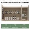 CMYAOYC Medicine Cabinet Bathroom Mirror Cabinet, Wall Mirror Storage Shelf, Wall Mounted Bathroom Mirrors for Over Sink, Laundry Room (Size : 48x14x70cm/19x6x28in) view 2