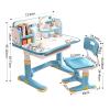 Washranp Kids Functional Desk and Chair Set,Children Learning Desk,Cartoon Pattern,Height Adjustable Height Study Table with Drawer,Desk for Kids with Tiltable Desktop,Storage Drawer for Boys Girls view 2