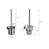 GERRIT Toilet Brush and Holder,Stainless Steel Lid Handle,Free Punching Toilet Bathroom Toilet Brush Holder Wall Hanging,201 Glass,36 * 13.8(cm) (Color : 304 Drain Steel Cup, Size : 36 * 13.8(cm)) view 2