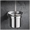 GERRIT Toilet Brush and Holder,Stainless Steel Lid Handle,Free Punching Toilet Bathroom Toilet Brush Holder Wall Hanging,201 Glass,36 * 13.8(cm) (Color : 304 Drain Steel Cup, Size : 36 * 13.8(cm)) view 3