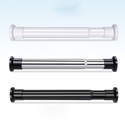 27-180Inch Tension Curtain Rod, Extendable Shower Curtain Rod, Adjustable Tension Rods, Anti-Slip, No Rust, No Drilling, For Bath, Closet, Wardrobe, Door, Kitchen ( Color : Black , Size : 70-110cm/27.
