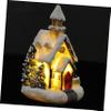 Resin Mini House Ornament, Christmas Tree Decoration, Small Home Decor view 1