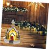 Resin Mini House Ornament, Christmas Tree Decoration, Small Home Decor view 3