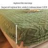 EDVKLNG Mattress Covers, Flannel Velvet Fitted Fluffy Fleece Elastic Twin Sheet Solid Fuzzy Soft Plush Breathable Mattress Protector Bed Pad with 11'' Deep Pocket (Green,Cal King) view 4