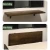 RUANLOV Wall Mounted Workbench with Solid Wooden Tabletop, Folding Wall Desk, Wall Mount Desk for Home Office Computer Workstation, Wooden Floating Dining, Laundry Room, Office (100x30cm) view 4