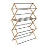 Household Essentials Bamboo Folding Clothes Drying Rack | Large Capacity, 14 Coated Metal Dowels, 28 Feet of Drying Space | Eco-Friendly, Collapsible Indoor Rack for Apartments, Homes & Dorms view 1