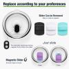 30 oz Tumbler Lids,Magnetic Tumbler Lid Replacement for YETI,BPA Free 2 Pack Purple Tumbler Lids & 3 Pack Magnetic Slider view 4
