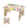 Step Stool for Toddlers- Personalized Wood Kids Step Stool with Name for Kitchen Sink, Bathroom, Potty Training, Toilet, Kitchen Sink- Sturdy and Safe- Made in USA by BloomOwl (Tropical Girl) view 1