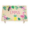 Step Stool for Toddlers- Personalized Wood Kids Step Stool with Name for Kitchen Sink, Bathroom, Potty Training, Toilet, Kitchen Sink- Sturdy and Safe- Made in USA by BloomOwl (Tropical Girl) view 2