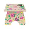 Step Stool for Toddlers- Personalized Wood Kids Step Stool with Name for Kitchen Sink, Bathroom, Potty Training, Toilet, Kitchen Sink- Sturdy and Safe- Made in USA by BloomOwl (Tropical Girl) view 3
