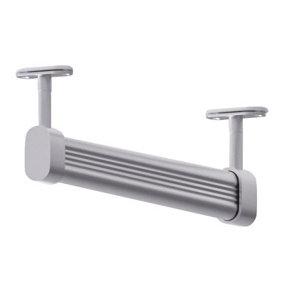 Black Closet Pole For Laundry Room Aluminum Alloy, Top-mounted Height Adjustable Silent Hanging Rod Heavy Duty , Clothes Rail With Fittings Pantry 4 10 15 20 25 31 Inchs ( Color : U Silver , Size : 23