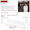 Black Closet Pole For Laundry Room Aluminum Alloy, Top-mounted Height Adjustable Silent Hanging Rod Heavy Duty , Clothes Rail With Fittings Pantry 4 10 15 20 25 31 Inchs ( Color : U Silver , Size : 23 view 2