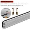 Black Closet Pole For Laundry Room Aluminum Alloy, Top-mounted Height Adjustable Silent Hanging Rod Heavy Duty , Clothes Rail With Fittings Pantry 4 10 15 20 25 31 Inchs ( Color : U Silver , Size : 23 view 3
