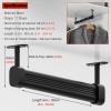 Black Closet Pole For Laundry Room Aluminum Alloy, Top-mounted Height Adjustable Silent Hanging Rod Heavy Duty , Clothes Rail With Fittings Pantry 4 10 15 20 25 31 Inchs ( Color : U Black , Size : 25 view 2