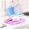 Zerodeko Collapsible Drying Rack Kitchen Plastic Dish Drainer Folding Dish Rack Holder Utensil Drainer for Kitchen Sink view 2