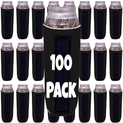 Blank Magnetic Can Coolie (100 Pack, Black)