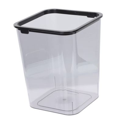 Cabilock Transparent Square Waste Basket Trash Can for Home Office Bedroom and Bathroom Modern and Organizing Items