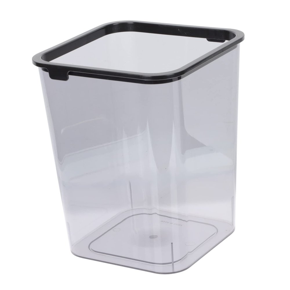 Cabilock Transparent Square Waste Basket Trash Can for Home Office Bedroom and Bathroom Modern and Organizing Items