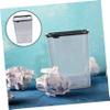 Cabilock Transparent Square Waste Basket Trash Can for Home Office Bedroom and Bathroom Modern and Organizing Items view 3