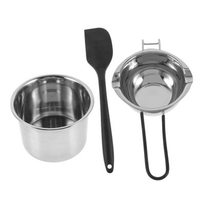 Cabilock 1set Stainless Steel Cheese Chocolate Melting Pot for Baking Candies and Candle Wax Double Boiler Scraper for Outdoor Cooking and Desserts