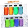 balacoo Glass Bottles for Juicing Milk Storage 3 Clear Glass Milk Bottles with Sealed Lids Leakproof for Kitchen view 3