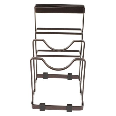 Cabilock Unique Pot Lid Storage Cutting Board Rack Kitchen Cabinet Organizers Tumbler Lid Organizer for Kitchen
