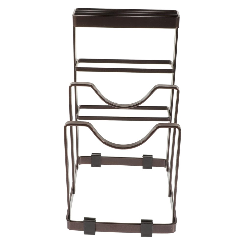 Cabilock Unique Pot Lid Storage Cutting Board Rack Kitchen Cabinet Organizers Tumbler Lid Organizer for Kitchen