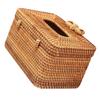Amosfun Hand Woven Rattan Tissue Box Cover Holder Butterfly Clip Room Desktop Decorative Organizer view 1
