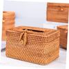 Amosfun Hand Woven Rattan Tissue Box Cover Holder Butterfly Clip Room Desktop Decorative Organizer view 2