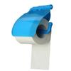 Wall Mounted Tissue Box Holder with Cover, Blue Plastic U-Shape view 1