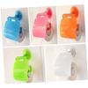 Wall Mounted Tissue Box Holder with Cover, Blue Plastic U-Shape view 2