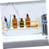 Amosfun Bathroom Countertop Organizer Shelf Stylish Desktop Storage Rack for Toiletries Cosmetics and Perfume Multi-Functional Rack for Kitchen Bathroom and Bedroom and Easy to Install view 2