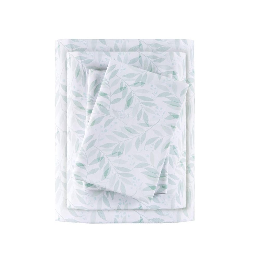 Gracie Mills Esme Breathable Printed Cotton Percale Sheet Set