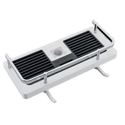 NPQPNAFC Hair Dryer Holder, Bathroom Shower Storage Rack Organizer Pole Shelves Shampoo Tray Stand Single Tier No Drilling Lifting Rod Shower Head Holder Stands
