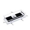 NPQPNAFC Hair Dryer Holder, Bathroom Shower Storage Rack Organizer Pole Shelves Shampoo Tray Stand Single Tier No Drilling Lifting Rod Shower Head Holder Stands view 2