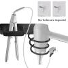NPQPNAFC Hair Dryer Holder, Hair Dryer Holder Organized Rack Wall Mounted Hair Straightener Stand Bathroom Shelf Storage Shelves Accessories Shelves Stands view 3