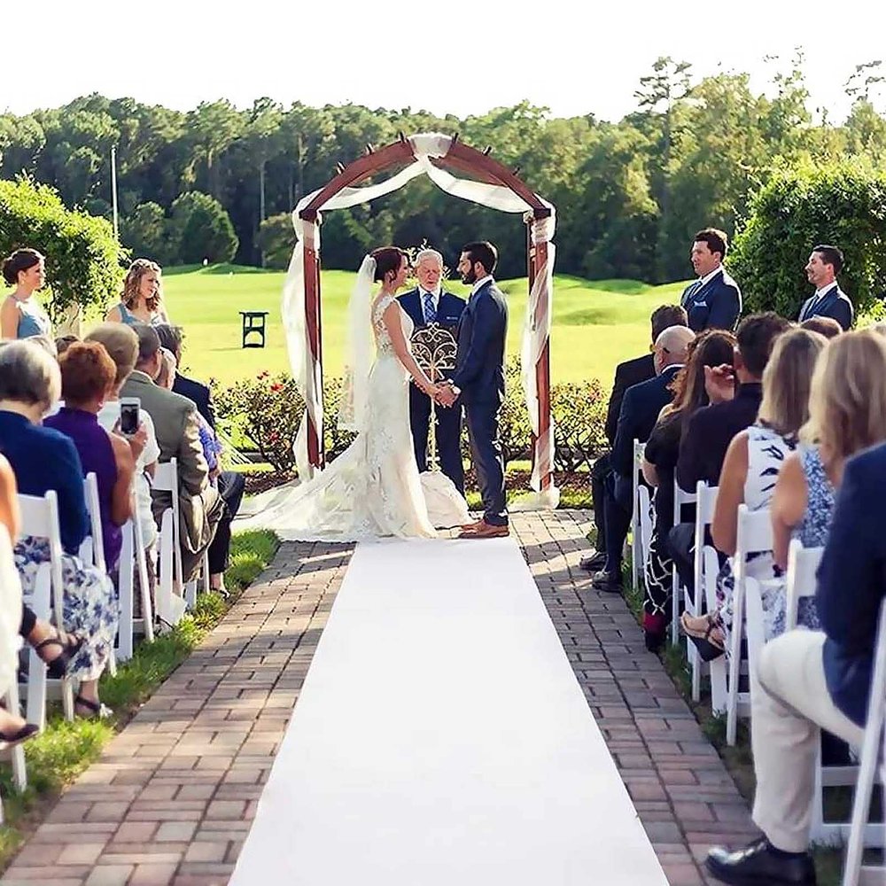 Aisle Runner for Wedding Ceremony, White Carpet Runner for Party, Christmas Decorations, Indoor & Outdoor 140gsm Thickness
