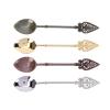 LEIXIUSM , Teaspoons Retro Coffee Spoon Sugar Tea Dessert Cake Spoons Mini Carved Ice Cream Teaspoon Small Alloy Teaspoon Cutlery Accessories view 4
