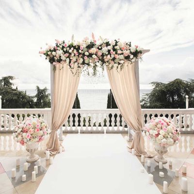 Aisle Runners Wedding White Aisle Runner Carpet Rugs for Step, Ceremony Parties and Events Indoor or Outdoor Decoration 1m/1.2m Wide
