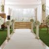 Aisle Runners Wedding White Aisle Runner Carpet Rugs for Step, Ceremony Parties and Events Indoor or Outdoor Decoration 1m/1.2m Wide view 2
