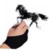 Two Finger Drawing Glove for Graphic Tablet Painting Black 2Pcs view 2